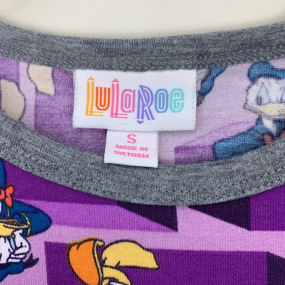 Disney LuLaRoe Donald Duck Randy Tee Sz S - Picture 3 of 5